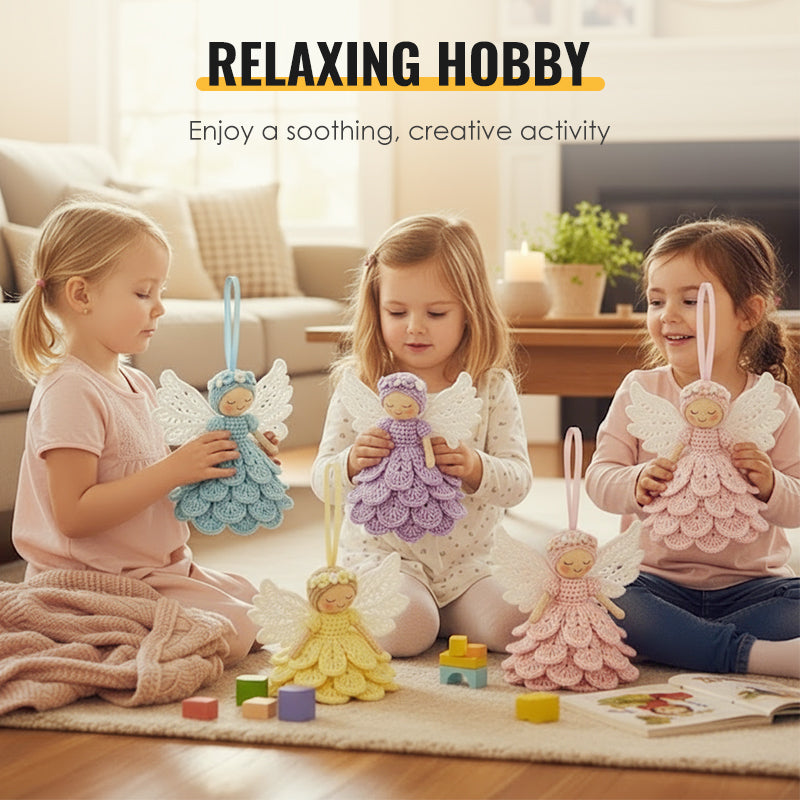 🎁40% off ⚡DIY Crochet Angel Ornament Kit for Beginners