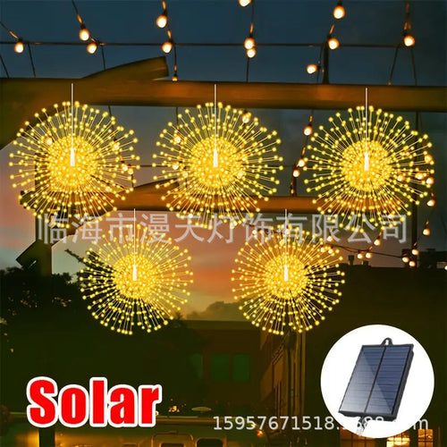 ⛅40% Off!🎉 Solar fireworks light strings for the garden and at parties
