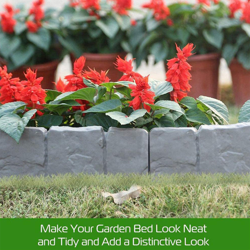 💞50K+ SOLD!🌿✨ Imitation Stone Garden Fence – Real stone look, no tools needed. Easy to install & expand. Perfect for plant beds, paths & lawn edges. A garden game-changer! 🏡♻️