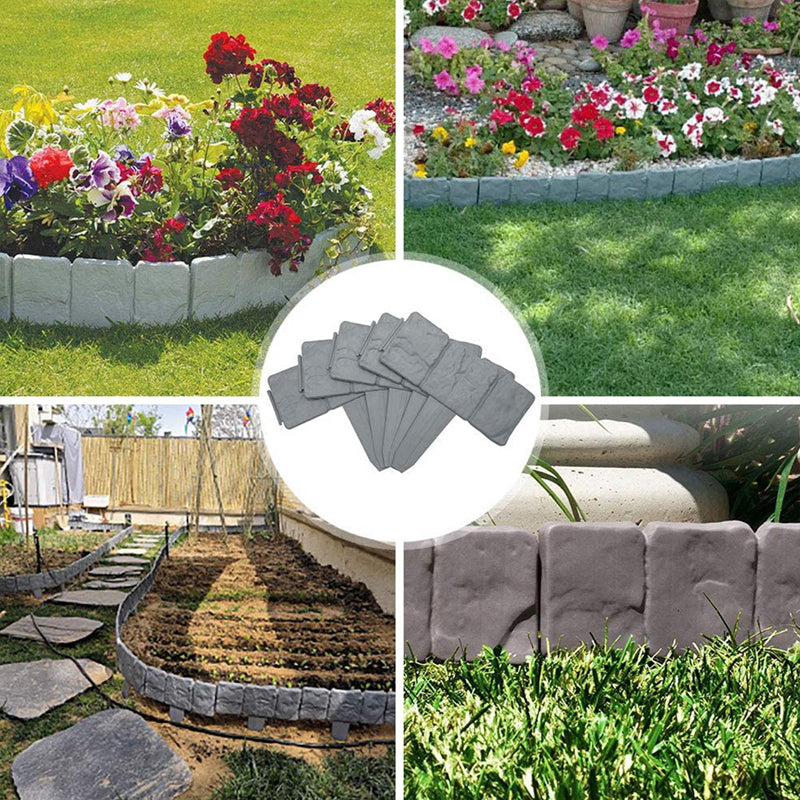💞50K+ SOLD!🌿✨ Imitation Stone Garden Fence – Real stone look, no tools needed. Easy to install & expand. Perfect for plant beds, paths & lawn edges. A garden game-changer! 🏡♻️
