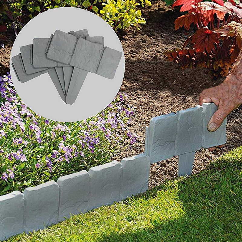 💞50K+ SOLD!🌿✨ Imitation Stone Garden Fence – Real stone look, no tools needed. Easy to install & expand. Perfect for plant beds, paths & lawn edges. A garden game-changer! 🏡♻️