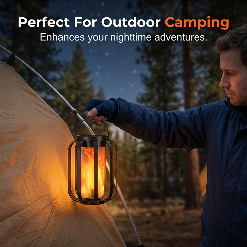 🏮40% OFF NOW! ☀️ Solar Flickering Flame Lantern – Waterproof & auto-on – Realistic warm glow, perfect for patios, gardens or pathways – no wiring needed 🌙