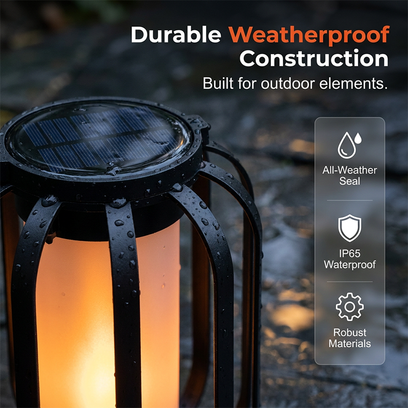 🏮40% OFF NOW! ☀️ Solar Flickering Flame Lantern – Waterproof & auto-on – Realistic warm glow, perfect for patios, gardens or pathways – no wiring needed 🌙