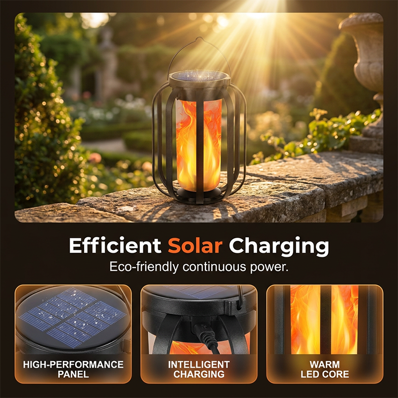 🏮40% OFF NOW! ☀️ Solar Flickering Flame Lantern – Waterproof & auto-on – Realistic warm glow, perfect for patios, gardens or pathways – no wiring needed 🌙
