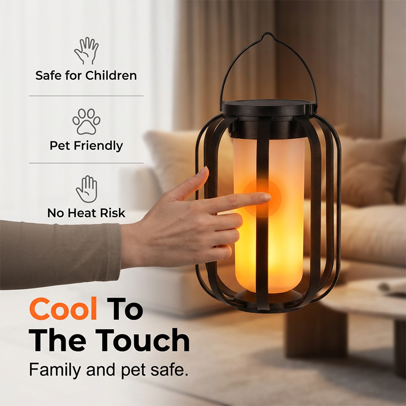 🏮40% OFF NOW! ☀️ Solar Flickering Flame Lantern – Waterproof & auto-on – Realistic warm glow, perfect for patios, gardens or pathways – no wiring needed 🌙