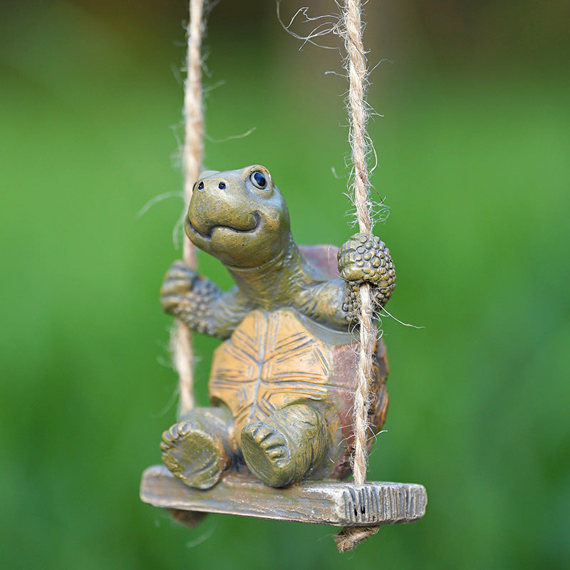 🐢Time-Limited Special🌞Whimsical Turtle Swing Decor – A Charming Hanging Ornament for Garden, Patio & Indoor Spaces 🌿✨