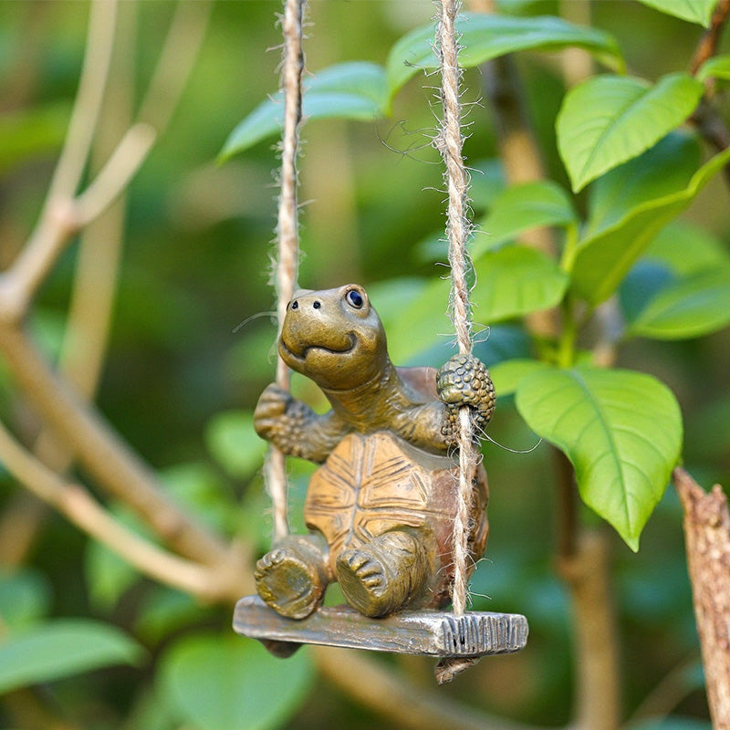 🐢Time-Limited Special🌞Whimsical Turtle Swing Decor – A Charming Hanging Ornament for Garden, Patio & Indoor Spaces 🌿✨