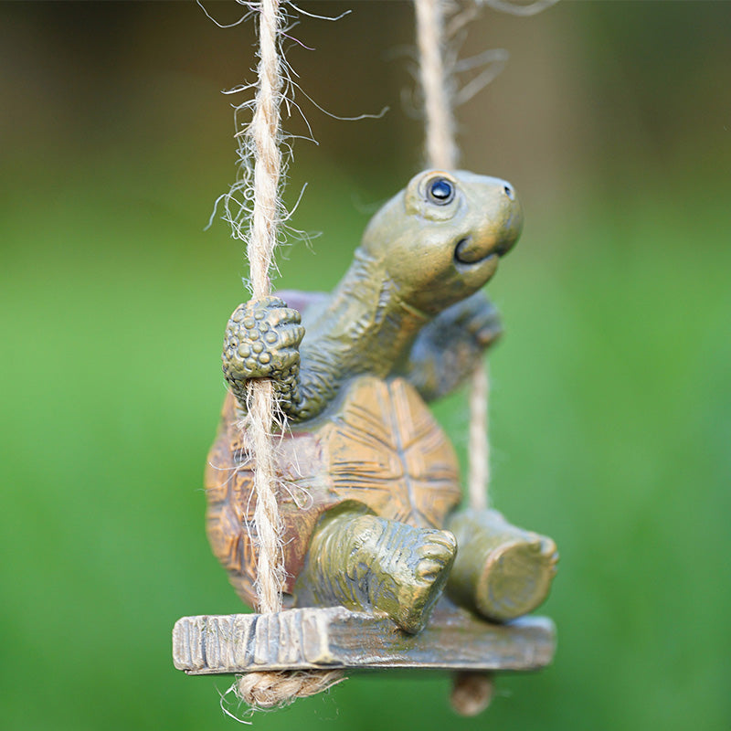 🐢Time-Limited Special🌞Whimsical Turtle Swing Decor – A Charming Hanging Ornament for Garden, Patio & Indoor Spaces 🌿✨