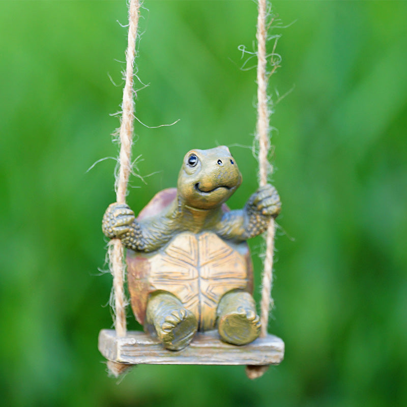 🐢Time-Limited Special🌞Whimsical Turtle Swing Decor – A Charming Hanging Ornament for Garden, Patio & Indoor Spaces 🌿✨