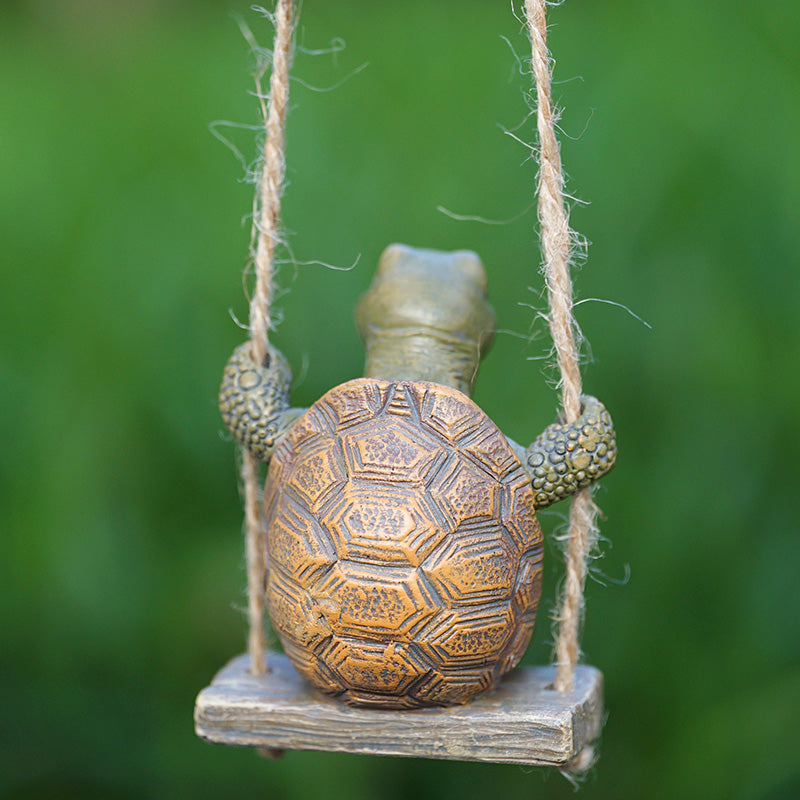 🐢Time-Limited Special🌞Whimsical Turtle Swing Decor – A Charming Hanging Ornament for Garden, Patio & Indoor Spaces 🌿✨