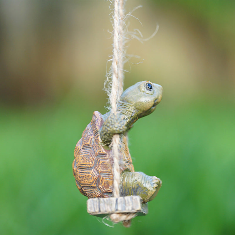🐢Time-Limited Special🌞Whimsical Turtle Swing Decor – A Charming Hanging Ornament for Garden, Patio & Indoor Spaces 🌿✨